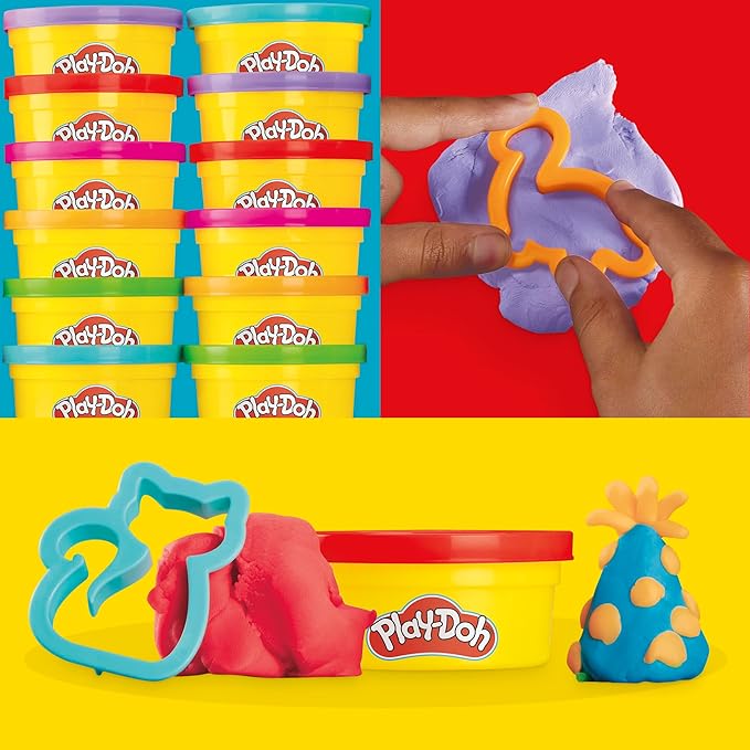 Play-Doh Party Favor Pack, Bulk 24 Pack of Modeling Compound with Cutters, Non-Candy Treat Bag Fillers, Giveaways & Prize Toys for Kids 3 Years & Up (Amazon Exclusive)