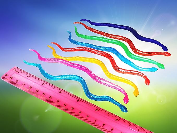UpBrands 72 Stretchy Snakes Toys, Easter Egg Basket Stuffers, Pinata Filler, Small Classroom Prizes, Easter Egg Basket Stuffers, Pinata Filler, Small Classroom Prizes