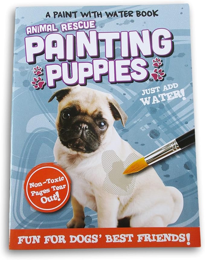 Animal Rescues Painting Puppies Paint with Water Book - 12 ''Paintings''