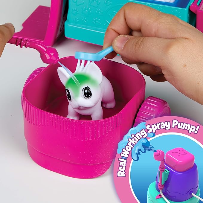 Crayola Scribble Scrubbie Pets Grooming Truck (10 Pcs), Toy Pet Playset, Kids Pet Care Toy, Gift for Girls & Boys, Ages 3+