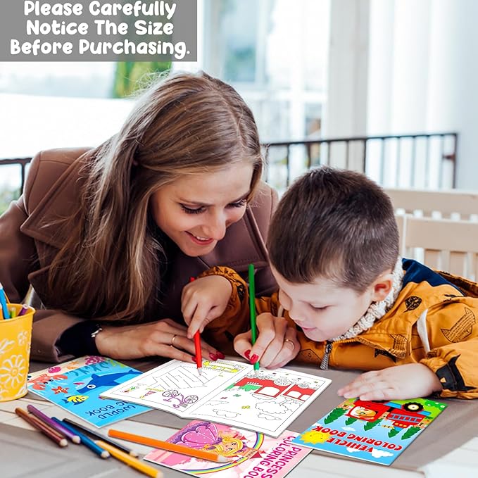 Lionoble 48 Pack Coloring Books for Kids Ages 4-8, Small Coloring Books for Kids Party Favors Bulk Birthday Gifts Goodie Bags Stuffers Classroom Activity Includes Animals Mermaid Dinosaur