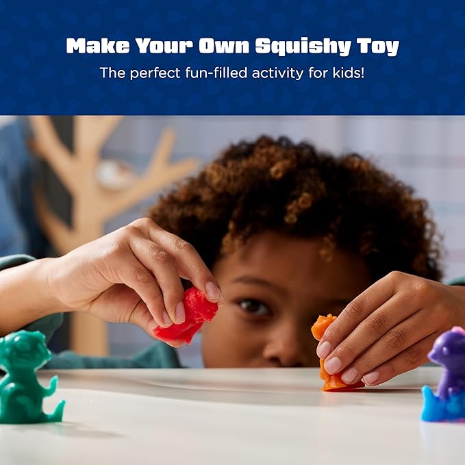 Elmer’s Squishies Mix and Match, DIY Squishy Toys, Kids Crafts, Creates 2 Mix and Match Characters, 12 Piece Kit