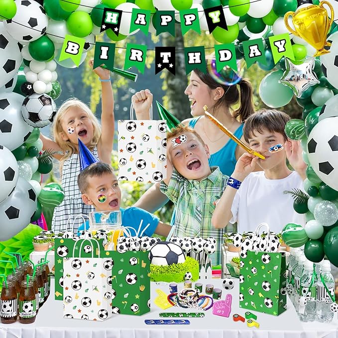 122pcs Soccer Party Favor Bulk, Sport Birthday Party Gift Goodie Bag Filler Mini Soccer Ball Toy for Kids Soccer Theme Party Supplies