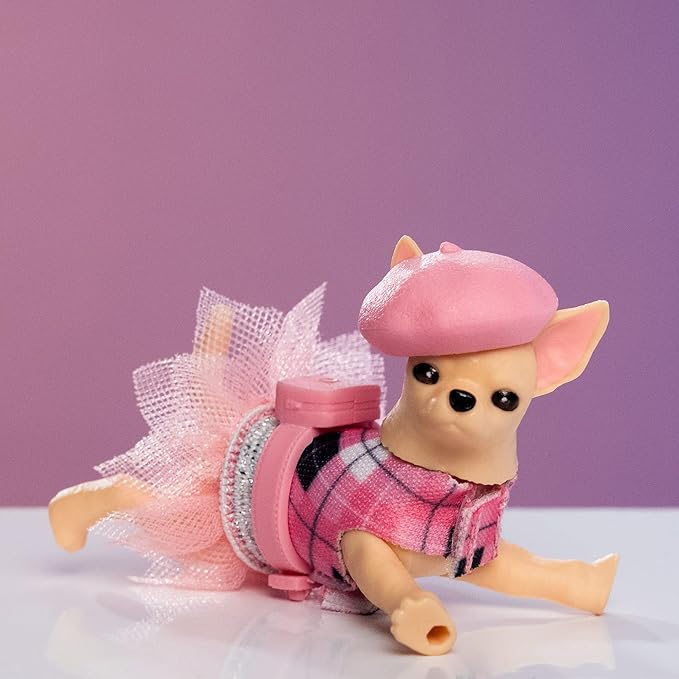 REAL LITTLES - Collectible Micro Puppy Carrier with 1 Micro Puppy and 5 Micro Working Surprises Inside! Styles May Vary