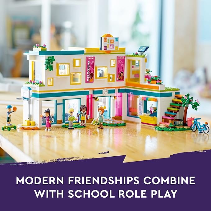 LEGO Friends Heartlake International School 41731, Building Toy with 5 Mini-Dolls and Accessories, Pretend Play School Classroom Building Kit, Gift for Christmas for Girls, Boys and Kids Ages 8 and Up