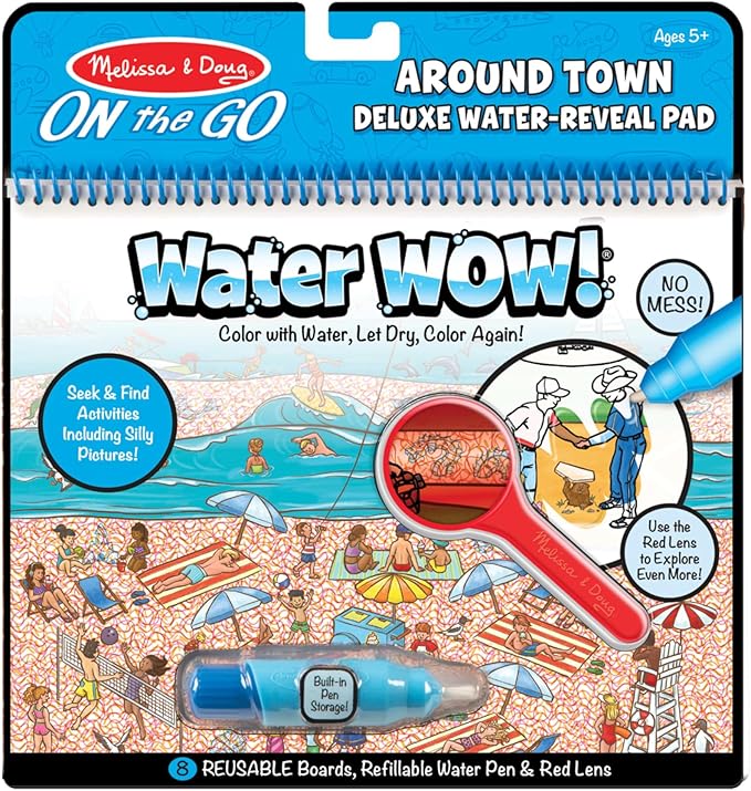 Melissa & Doug On the Go Water Wow! Reusable Water-Reveal Deluxe Activity Pad – Around Town