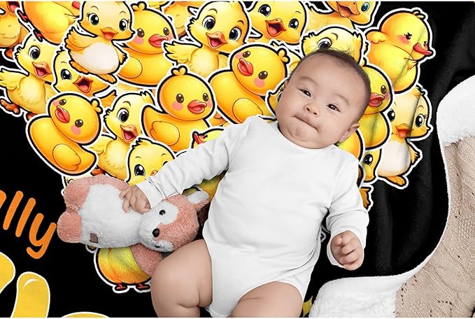 I Just Really Like Ducks Blanket Adult duck Blanket Kids Funny Blanket Suitable for Bedroom bed sofa Crib Couch Chair outdoor All Season Items That Yellow Duck Lovers Will Love 60"x50"for Teens