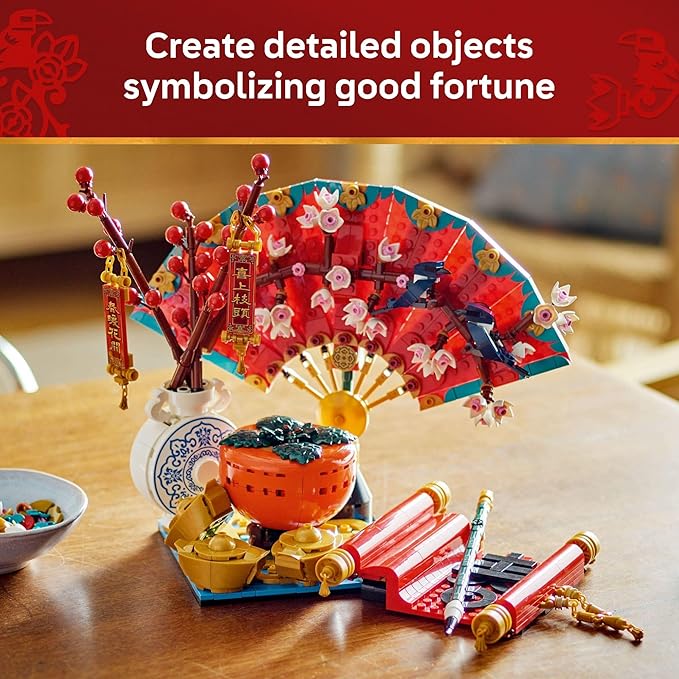 LEGO Spring Festival Good Fortune - Learning and Educational Building Toy - Chinese Festival Toy for Kids, Boys and Girls, Ages 9+ - Cultural Gift for Display and Decor - 80117