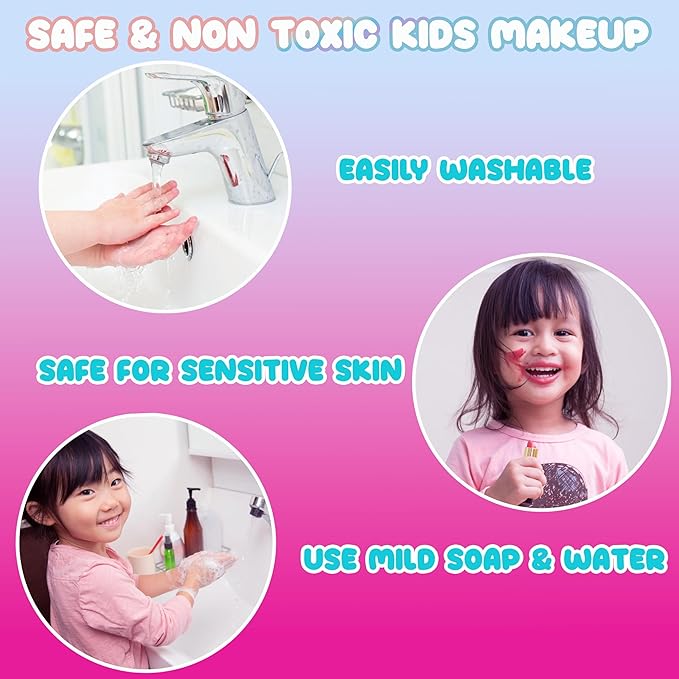 Expressions 8pc Makeup Set - "Supa Cute" Beauty Kit - Ultimate Kids Cosmetics Set Beauty Collection Starter Cosmetics For Girls