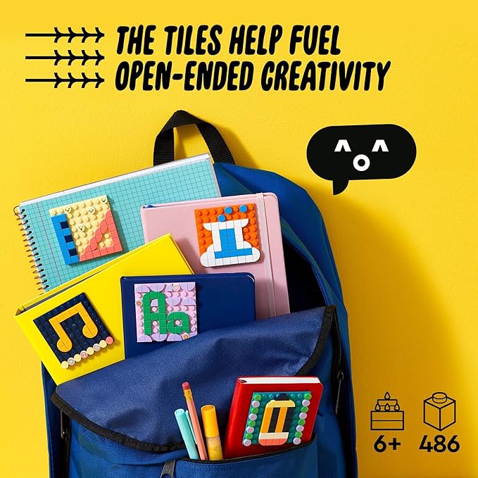 LEGO DOTS Adhesive Patches Mega Pack 41957 Arts and Crafts 5-in-1 Mosaic Making Building Kit, DIY Sticker Patches, Gift Idea for Creative Kids, Make Custom Designs for Notebooks, Phone Cases and More