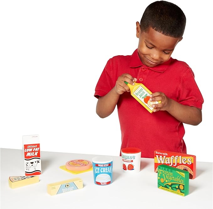 Melissa & Doug Fridge Food Wooden Play Food Set (9 pcs)