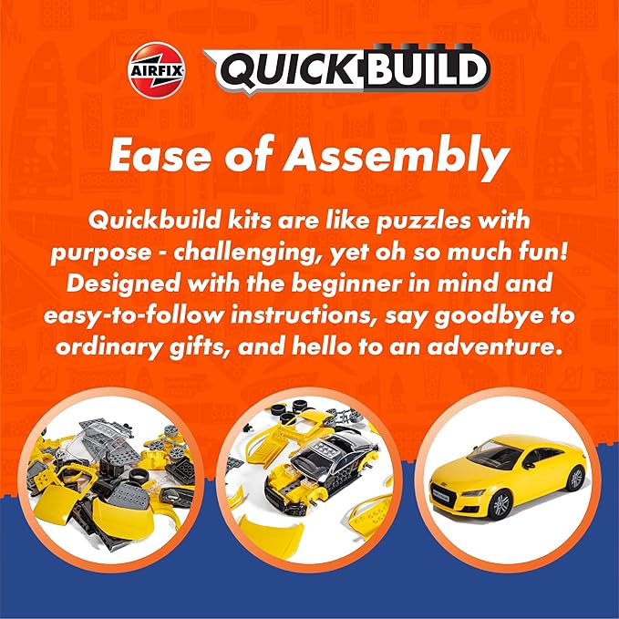 Airfix J6045 Quickbuild Model Airplane Kits for Adults & Kids - D-Day Spitfire - Fighter Jet Plastic Model Kits, Block Building Sets, Snap Together Aircraft Models, Engineering Toys for Gifts