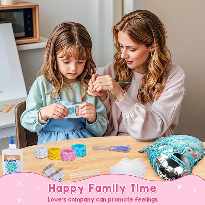 belle&birdie 3D String Art Kit for Kids, 30pcs Arts and Crafts for Kids Ages 8-12, Girls Toys 6-12 Light Up String Light Toys, Crafts for Girls, Birthday Christmas Gifts for Girls and Boys Ages 6+