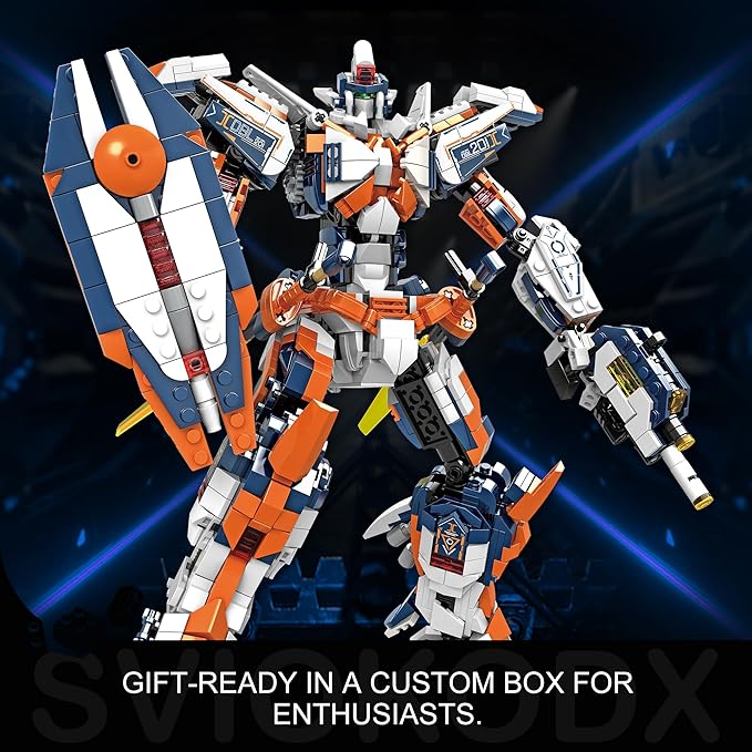 SVIOKODX Mecha Building Block Sets,Liberator of Firmaments Robot Model Kits for Adults,Cool Bricks Mech，Collectible Kits for Kids Boys 8+ (1451 PCS)
