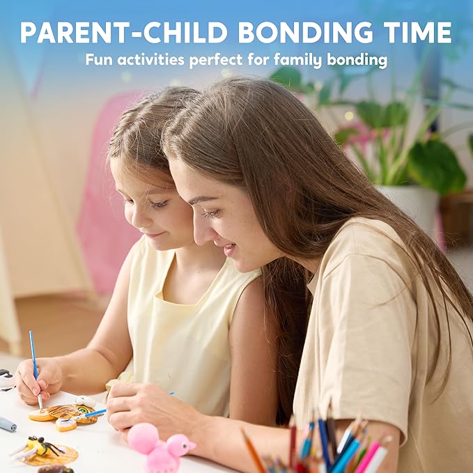 Klever Kits 12 Kids Sea Shell Painting Kit-Glow in The Dark-Arts & Crafts for Boys and Girls Ages 6-12, Art Supplies, Kids Craft Paint Kits, Creative Art Toys for Birthday Party Gift