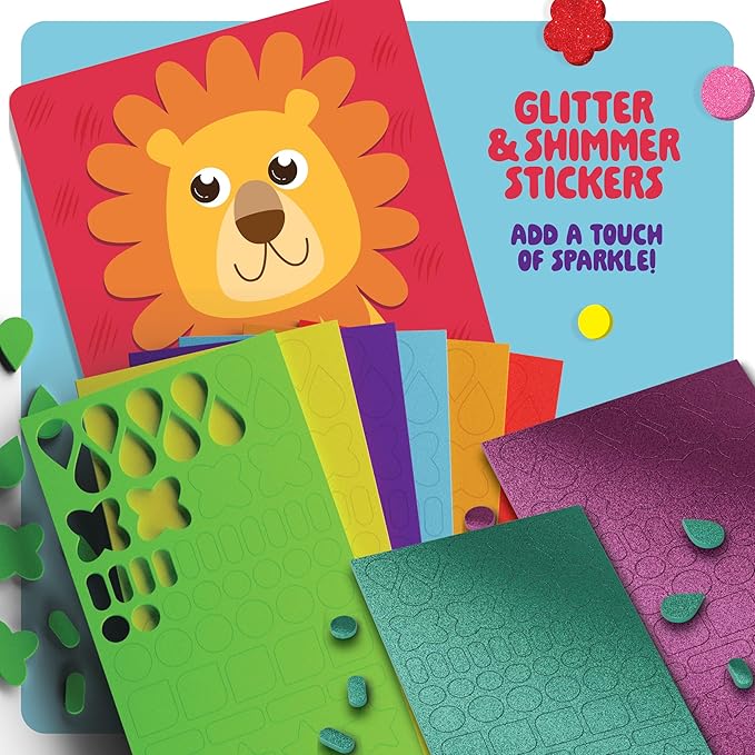 Foam Sticker Art Craft for Kids - Toddler Arts and Crafts for Kids Ages 3-4 3-5 4-6 - Kids Toddlers Activities for Kids Ages 3-5 - 4 Year Old Boy Birthday Gift - Stocking Stuffers Gifts for Boys 4-6