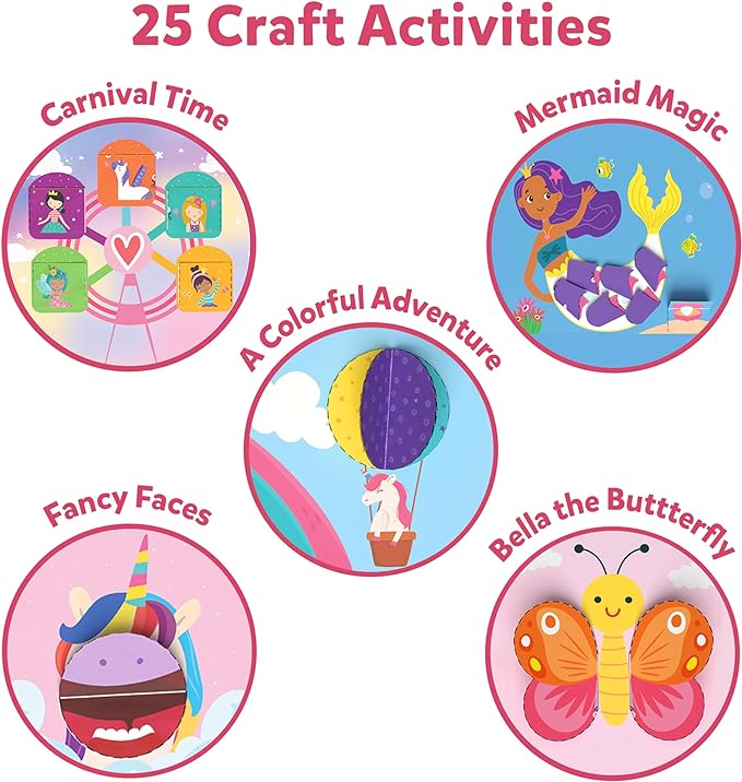 Skillmatics Art & Craft Activity Kit - Snip, Snip Unicorns & Princesses, Develop Scissor Skills, Child Safe, TikTok Viral Sensation, Gifts for Girls & Boys Ages 3, 4, 5, 6, 7
