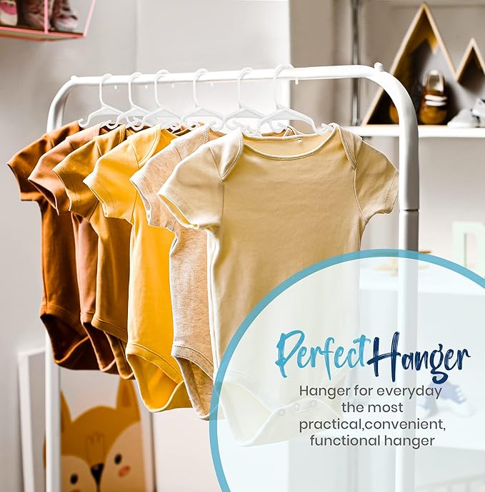 Utopia Home 240 Pack Kids Hangers - 11.5 Inch Plastic Baby Hangers for Closet - Childrens Hangers for Clothes & Infant Hangers for Closet - Ideal for Everyday Standard Use (White)
