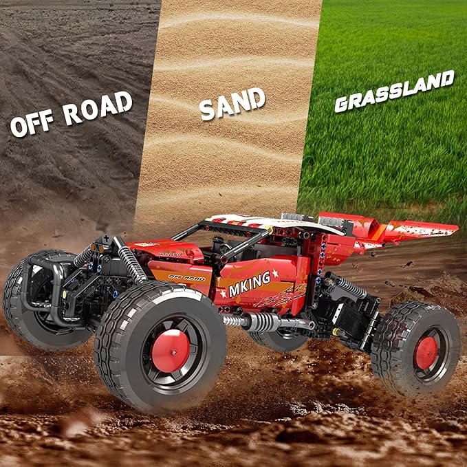 Mould King 18019 RC Off-Road Building Car Toys, 708 Pieces Building Blocks Hurricane Climbing Car Model with Motors, Romote Control Off-Road Car for Kids Age 8+/Adult