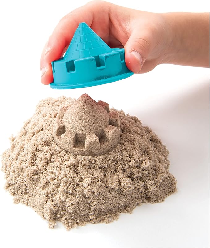 Kinetic Sand, Folding Sand Box with 2lbs of Kinetic Sand, Includes Molds and Tools, Play Sand Sensory Toys for Kids Ages 3 and up