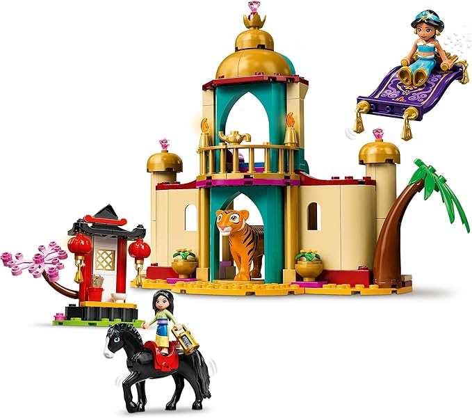 LEGO® Disney Jasmine and Mulan’s Adventure 43208 Building Kit; A Fun Princess Construction Toy for Kids Aged 5+