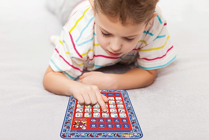 LEXiBOOK, Spidey and his Amazing Friends, Bilingual Learning Tablet - English/Spanish - Toy to Learn to Count, Vocabulary and Make Music, JCPAD002SPi2