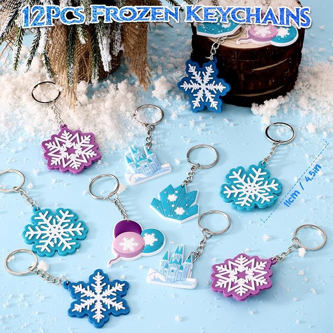 Golray Frozen Party Favors Elsa Birthday Supplies Girls Kids, Drawstring Bags Silicone Bracelets Keychain Tattoo Sticker Frozen Goodie Bag Stuffer Filler Elsa Frozen Birthday Party Favors Supplies