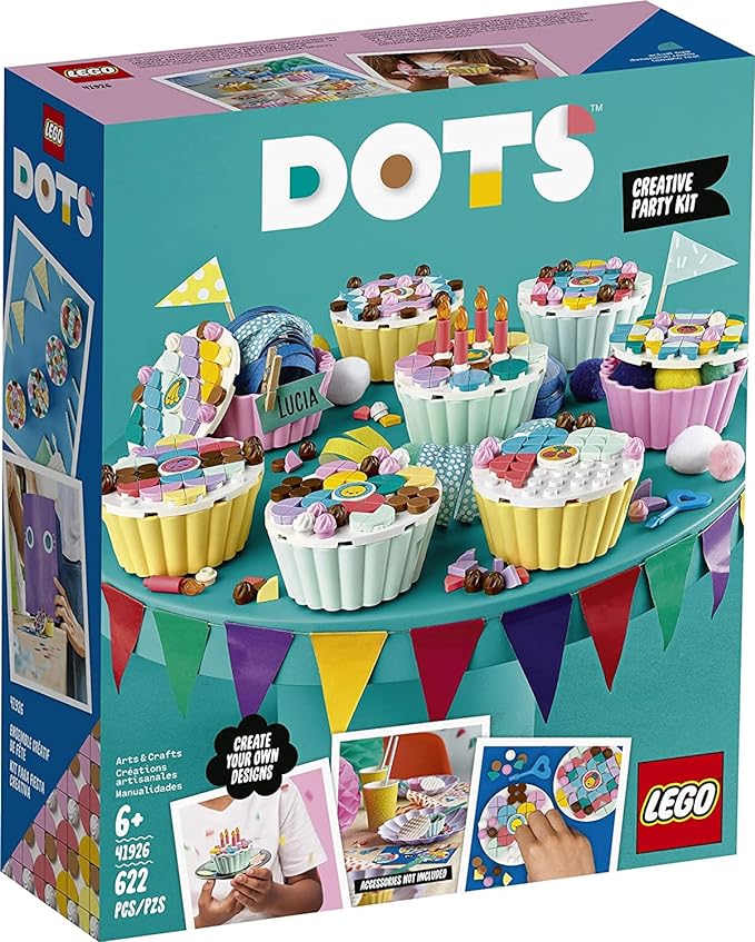 LEGO DOTS Creative Party Kit 41926 DIY Craft Decorations Kit; Makes a Perfect Play Activity for Kids, New 2021 (622 Pieces)