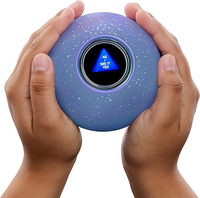 Mattel Games Magic 8 Ball DreamWorks Trolls Band Together Novelty Game, Sparkling Fortune-Telling Toy for Family & Game Nights