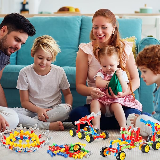 STEM Building Toys for 3 4 5 6 7 8 Year Old Boys Girls, 125 Pcs Stem Toys for 5 Year Old Building Blocks Educational STEM Kit Learning Creative Toys for 3-5 4-8 5-7 6-8 Kids, Birthday Gifts for Kids