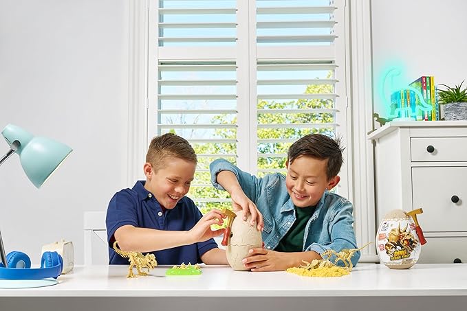 Robo Alive Mini Dino Fossil Find (2 Pack, Mosasaur & Triceratops) by ZURU Boys 5+ Dig and Discover, STEM, Excavate Prehistoric Fossils, Educational Toys, Great Science Kit Gift for Girls and Boy