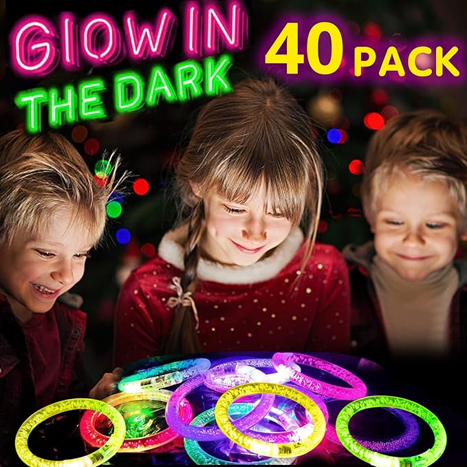 90 PCS Led Glow Sticks Bracelets Glow In the Dark Party Supplies, Light Up Bracelets Glow Party Favors for Kids Adults, Party Supplies for Christmas, Halloween, New Year Party Light Up Toys Gifts (90)