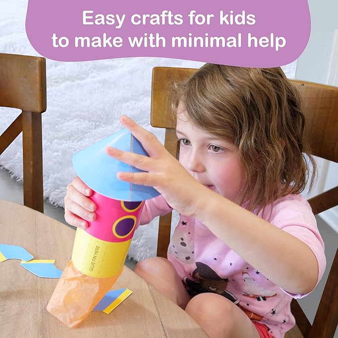 Craftikit® 20 Award-Winning Space Arts and Crafts for Kids - 20 Simple All-Inclusive Fun Toddler Craft Kit for Kids, Organized Crafts for Toddlers Ages 3-10, Galaxy-Themed Kids Craft Activities