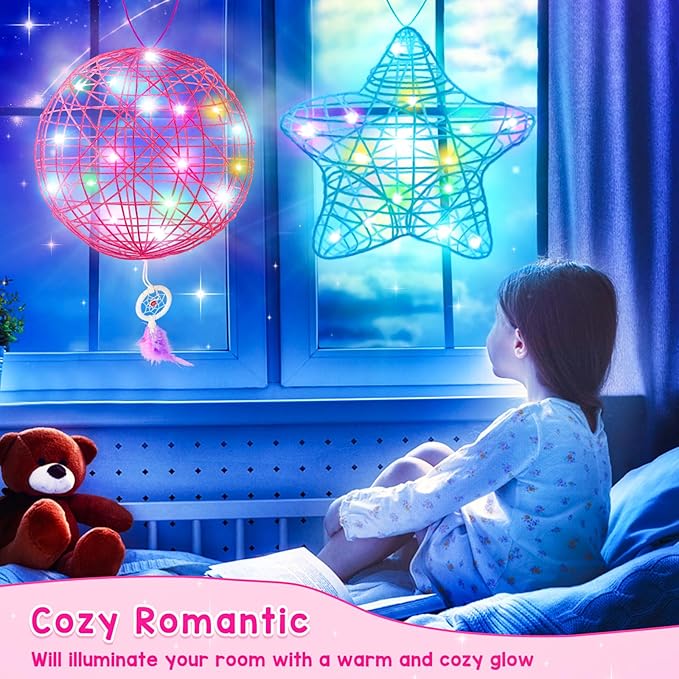 belle&birdie 3D String Art Kit for Kids, 30pcs Arts and Crafts for Kids Ages 8-12, Girls Toys 6-12 Light Up String Light Toys, Crafts for Girls, Birthday Christmas Gifts for Girls and Boys Ages 6+