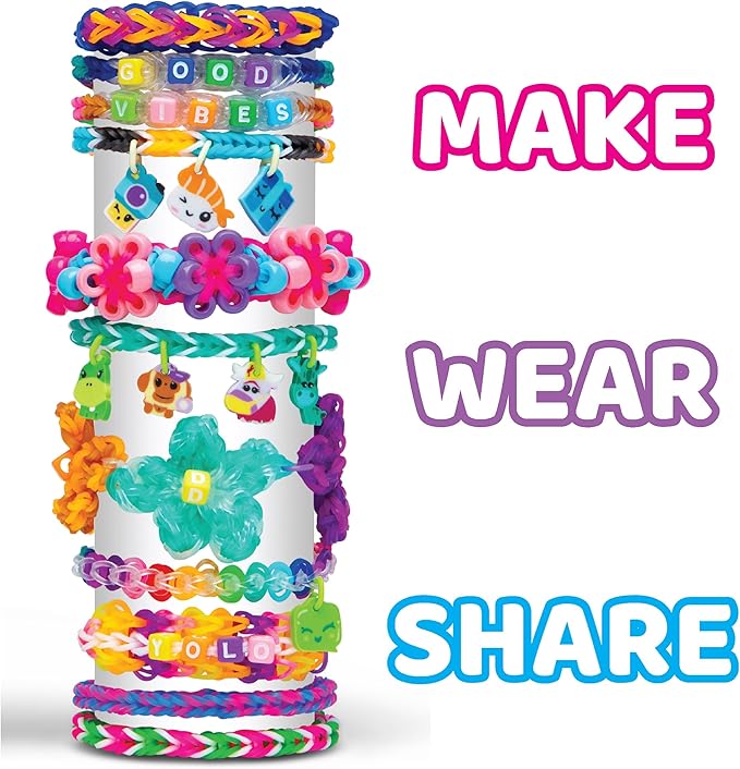 Rainbow Loom® Loomi-Pals™ MEGA Set, Features 60 Cute Assorted LP Charms, The New RL2.0, Happy Looms, Hooks, Alpha & Pony Beads, 5600 Colorful Bands All in a Carrying Case for Boys and Girls 7+
