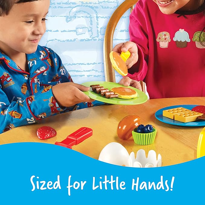 Learning Resources Pretend & Play Rise & Shine Breakfast - 21 Pieces, Ages 3+ Pretend Play Food for Toddlers, Preschool Learning Toys, Kitchen Play Toys for Kids