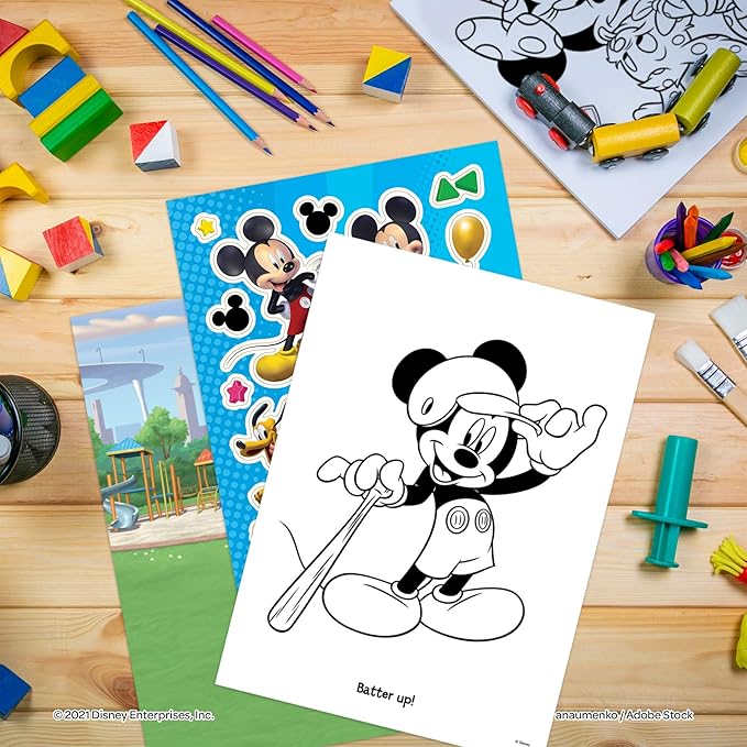 Disney Mickey Mouse & Minnie Mouse 192-Page Coloring and Activity Book with Stickers 46251 Bendon