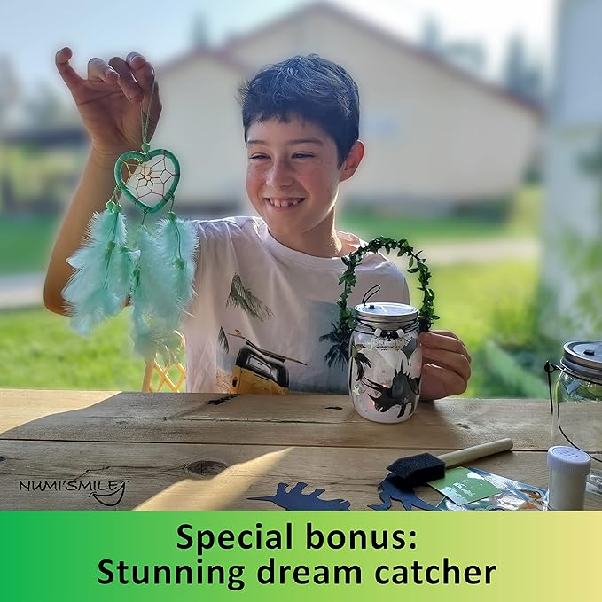 Dinosaur Lantern Nightlight Craft Kit, DIY Kits for Kids Crafts for Boys & Girls,Dinosaur Gifts for Boys Ages 3 4 5 6 7 8-12 Years and Up, Best Dinosaur Toy Birthday Art Set & Top