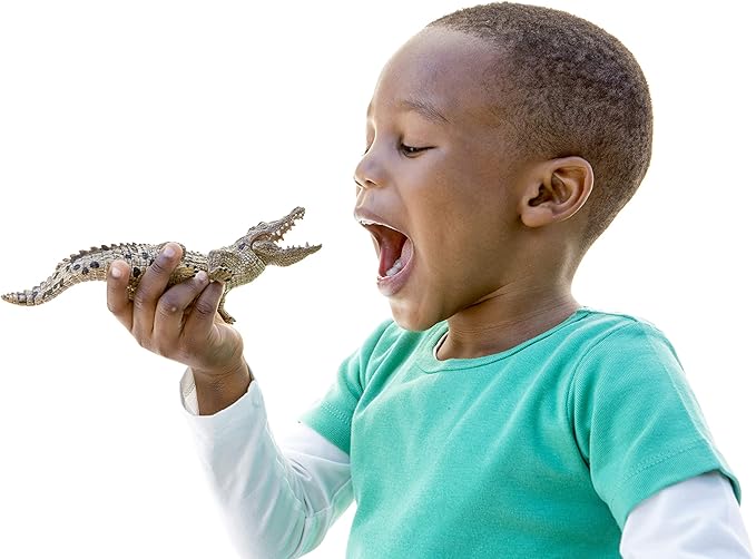 Schleich Wild Life, Realistic Wild Animal Toy For Boys and Girls, Crocodile Toy Figurine with Movable Jaw, Ages 3+