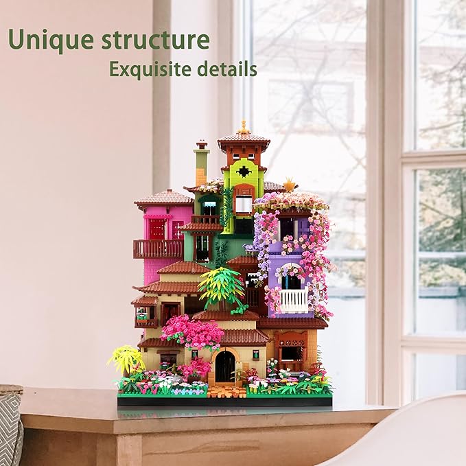 Micro Mini Architecture Blocks Set, Cherry Blossom Villa Tree House Bricks Building Set, Flower House Creative Collectible Models Present for Teens and Adults (7080PCS)