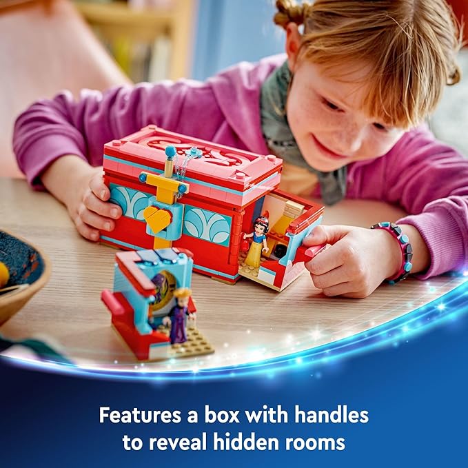 LEGO ǀ Disney Snow White’s Jewelry Box, Snow White and The Evil Queen Mini Doll Figures, Building Disney Toy for Kids, Birthday Gift for 6 Years Old Girls and Boys, Play Disney Bracelet, 43276