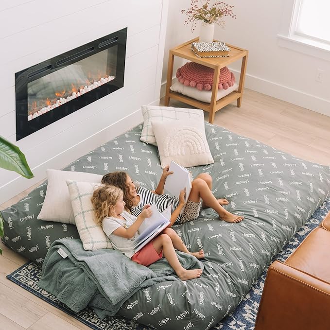 CordaRoy's Faux Fur Bean Bag Chair, Convertible Chair Folds from Bean Bag to Lounger & Chenille Bean Bag Chair, Convertible Chair Folds from Bean Bag to Lounger, As Seen on Shark Tank