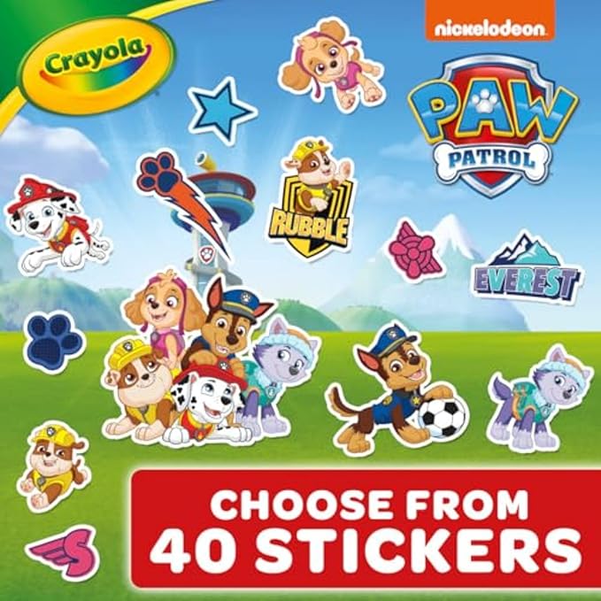 Crayola PAW Patrol Coloring Book (288pgs), Kids Coloring Book Pages & Stickers, PAW Patrol Gift, Travel Activity, Toddler Toys, 3+