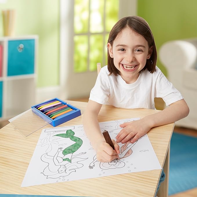 Melissa & Doug Jumbo 50-Page Kids' Coloring Pad - Horses, Hearts, Flowers, and More - FSC Certified