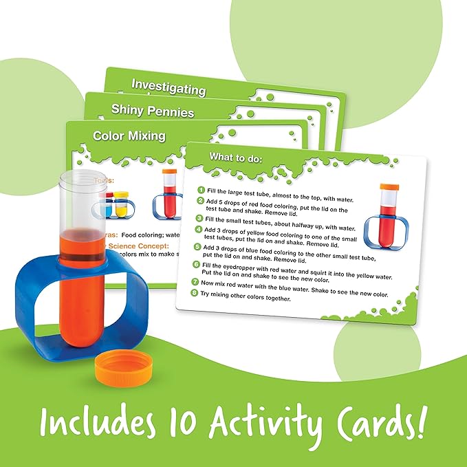 Learning Resources Primary Science Lab Activity Set - Science Kits for Kids Ages 3+ STEM Toys for Toddlers, Science Classroom Decor,Science Experiments