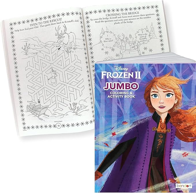 Disney Coloring Book Frozen 2 Arts Crafts Coloring, Painting Gift Set, Perforated Paper - Healthy Educational Play, for Kids Girls Boys Toddlers