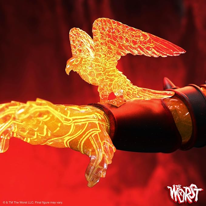 Super7 ULTIMATES! The Worst Black Falcon (Hellfire) - 7" The Worst Action Figure with Accessories Collectibles and Retro Toys