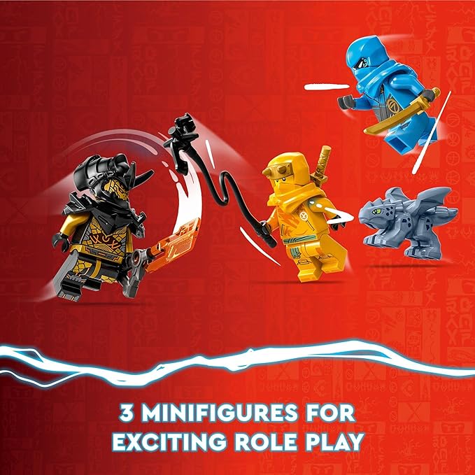 LEGO NINJAGO NYA and Arin’s Baby Dragon Battle 71798 Ninja Building Toy, Features a Jet, 2 Dragons, 3 Minifigures and Baby Riyu, Gift Idea for Toddlers Ages 4+