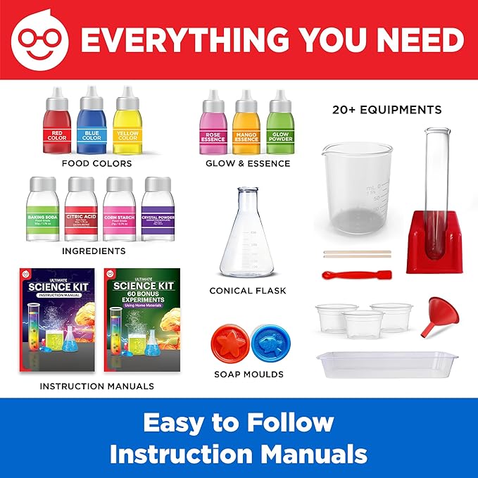 Doctor Jupiter Science Kit for Kids Ages 8-9-10-11-12-13-14| Christmas, Birthday Gift Ideas for Boys & Girls 8+ Years Old | STEM Toy with 135+ Experiments| Learning & Educational Kits