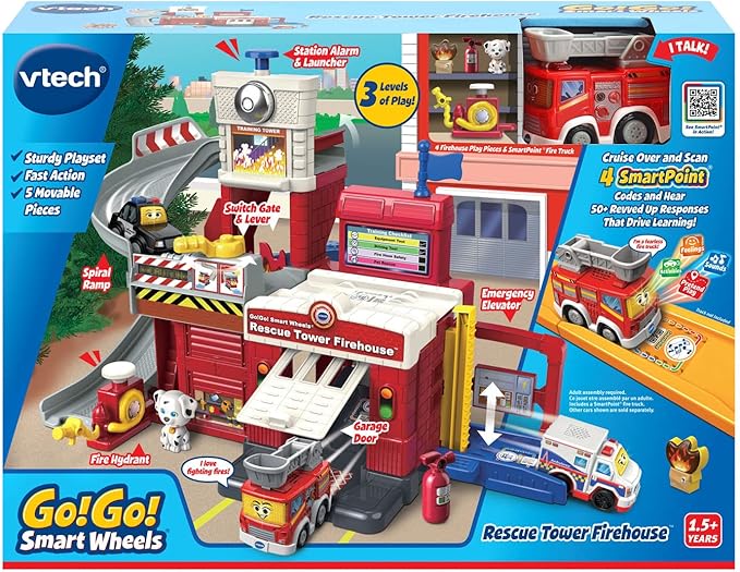 VTech Go! Go! Smart Wheels Rescue Tower Firehouse